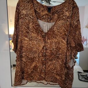 Daytrip Brown Patterned Women's Top